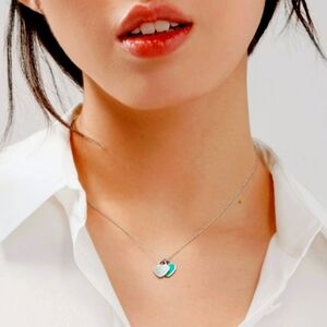 Tiffany Blue® Double Heart Tag Pendant in Silver, Mini